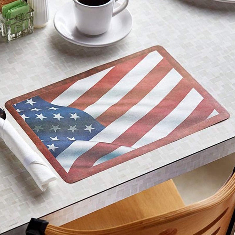 Netko American Flag Paper Placemats for Dining Table â€“ Disposable Color Table Mats Great for Parties 10"x14" American Flag 50 ct - Image 2